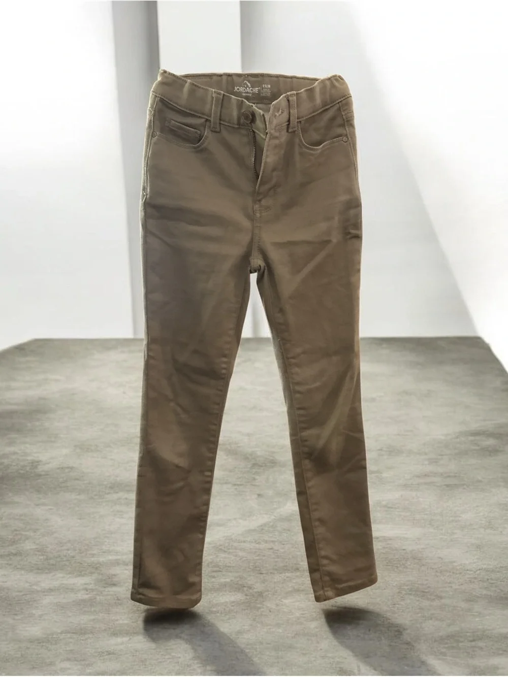 Stretch Slim Chino Pants in Khaki